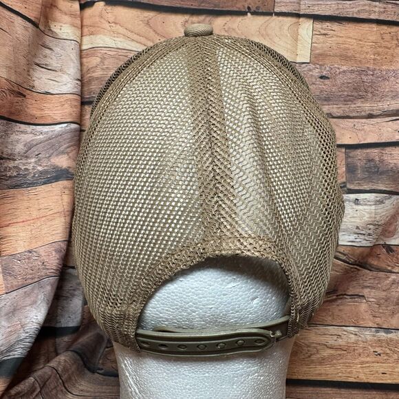 Prairie Seeds Logo Hat Mesh SnapBack Adjustable Brown Cap Leather Patch Farm - Picture 3 of 8